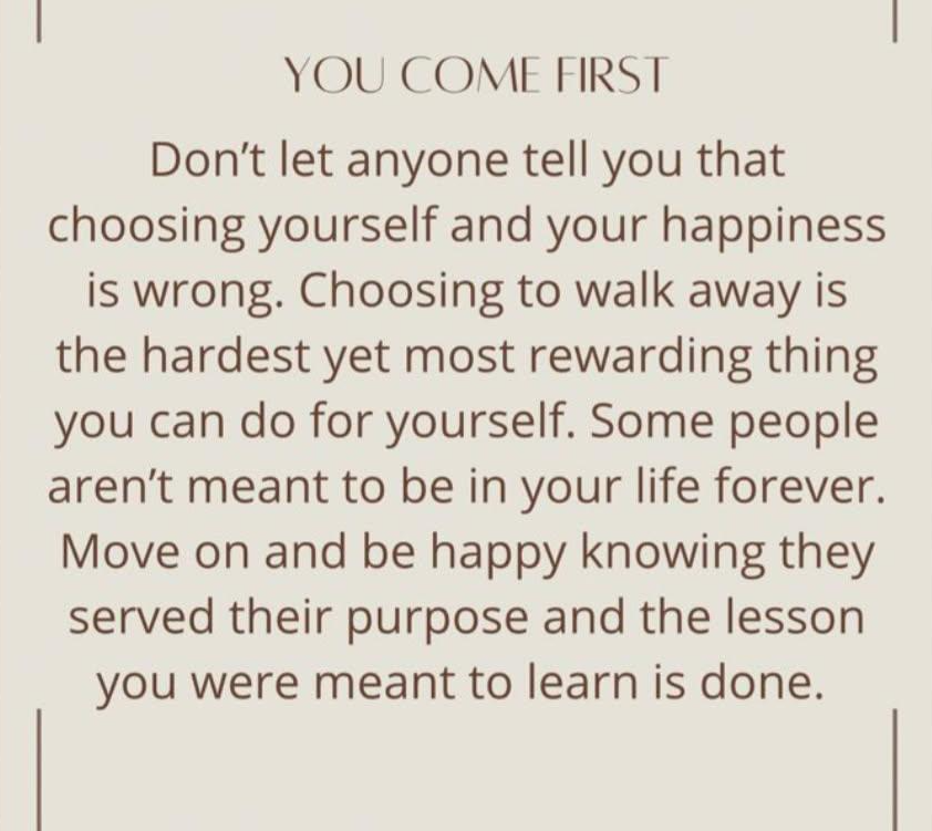 You come first quote